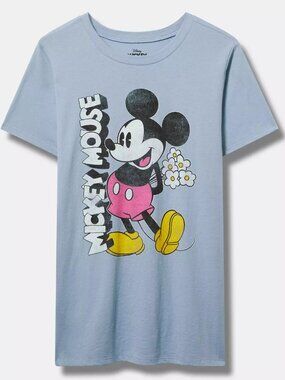 ❤️NWT TORRID DISNEY TEE MICKEY MOUSE CLASSIC CREW NECK BABY BLUE TOP - PLUS SIZE